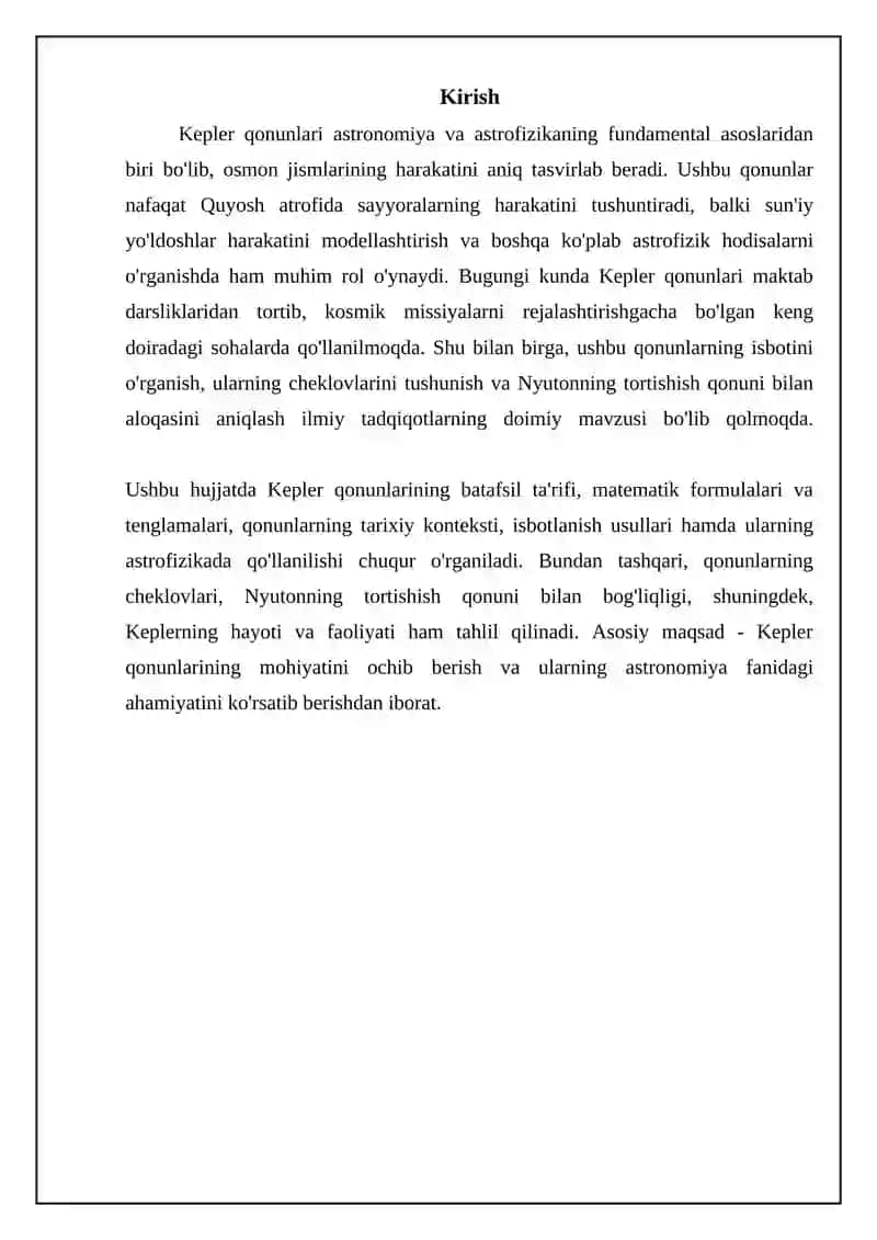 Kepler qonunlari 3