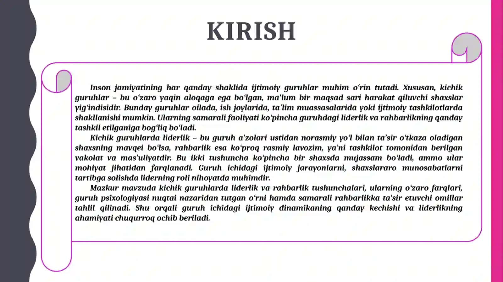 Kichik guruhlardagi liderlik va rahbarlik 3