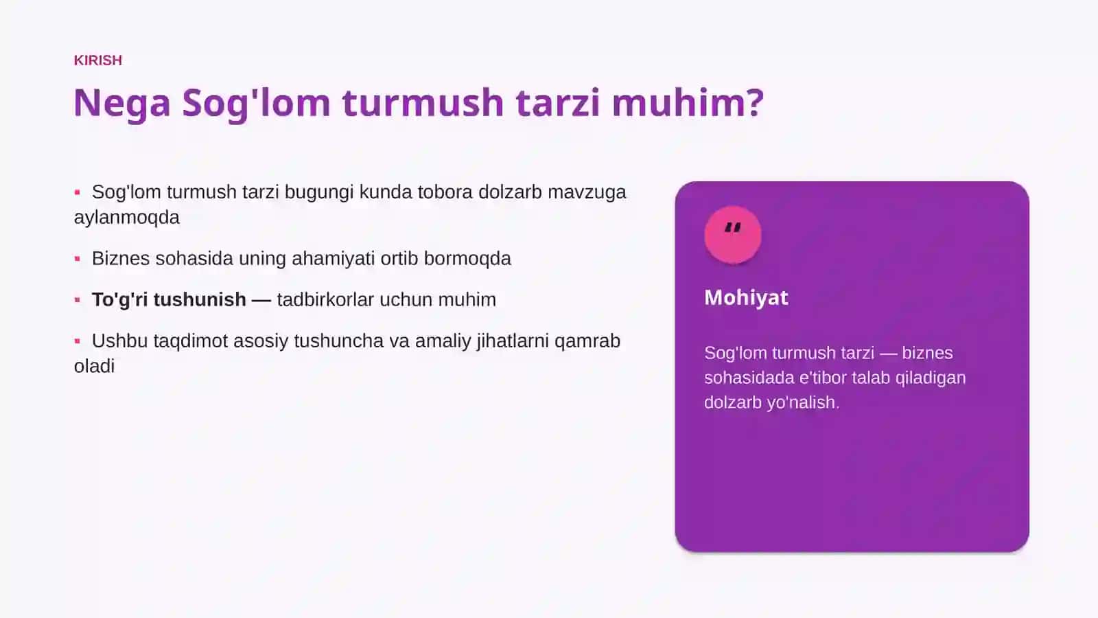 Sog'lom turmush tarzi 3