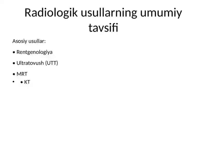 Radiologik tekshiruv usullari 3