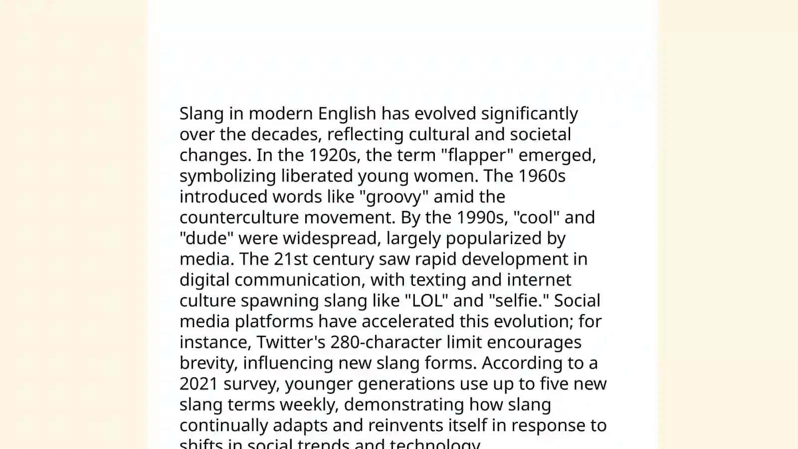 Evolution of Slang in Modern English 3