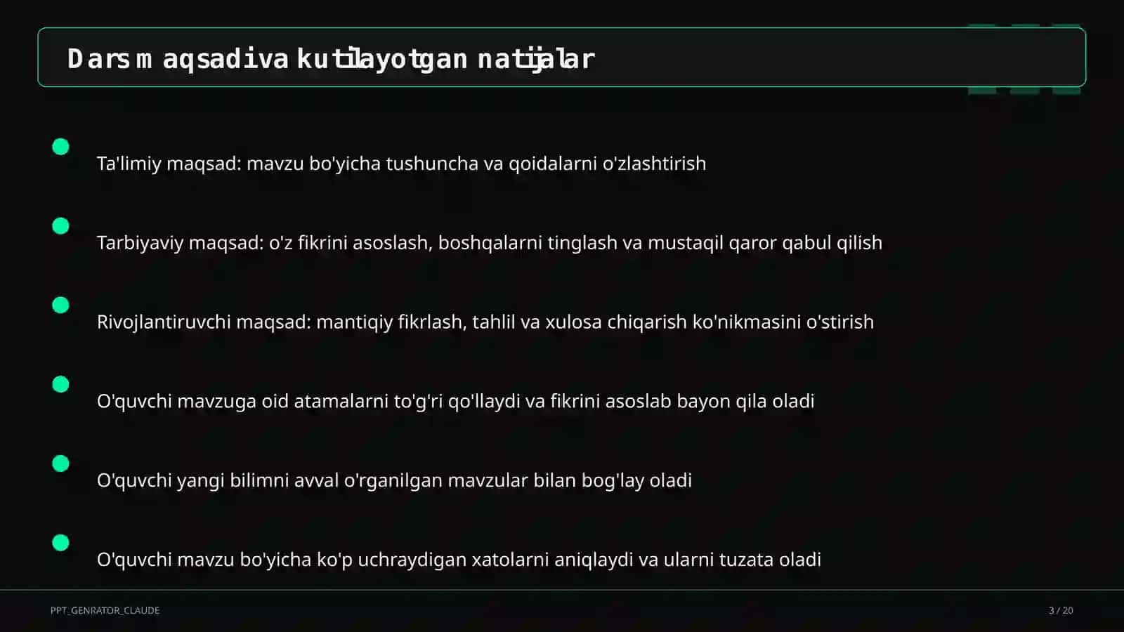 Moddalar va ularning xossalari: sof modda va aralashma (7-sinf) 3