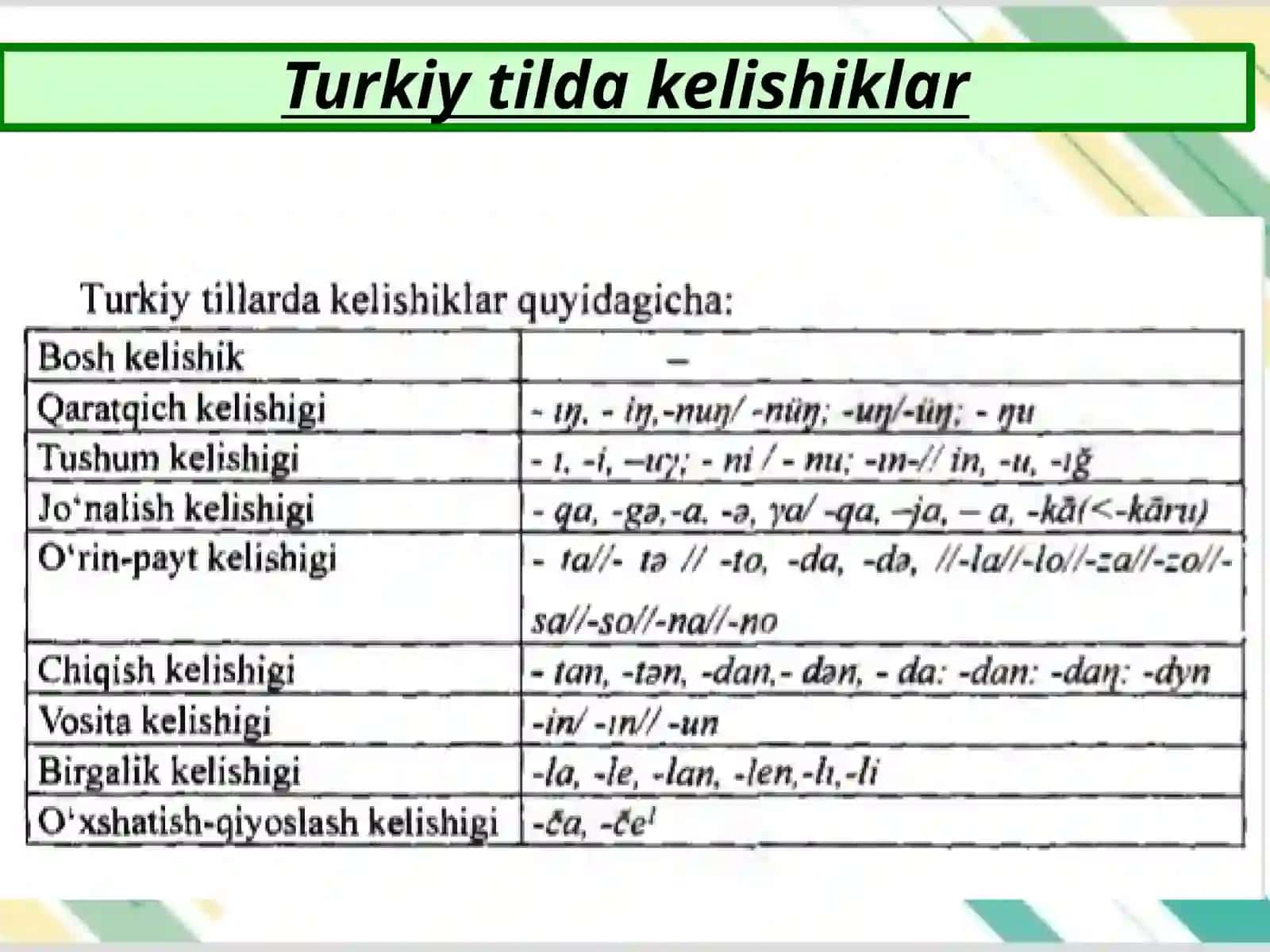 Kelishiklar 3