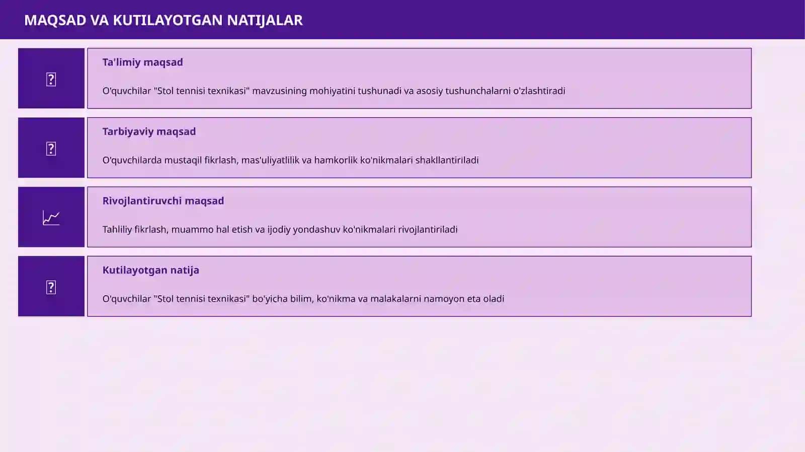 Stol tennisi texnikasi 3
