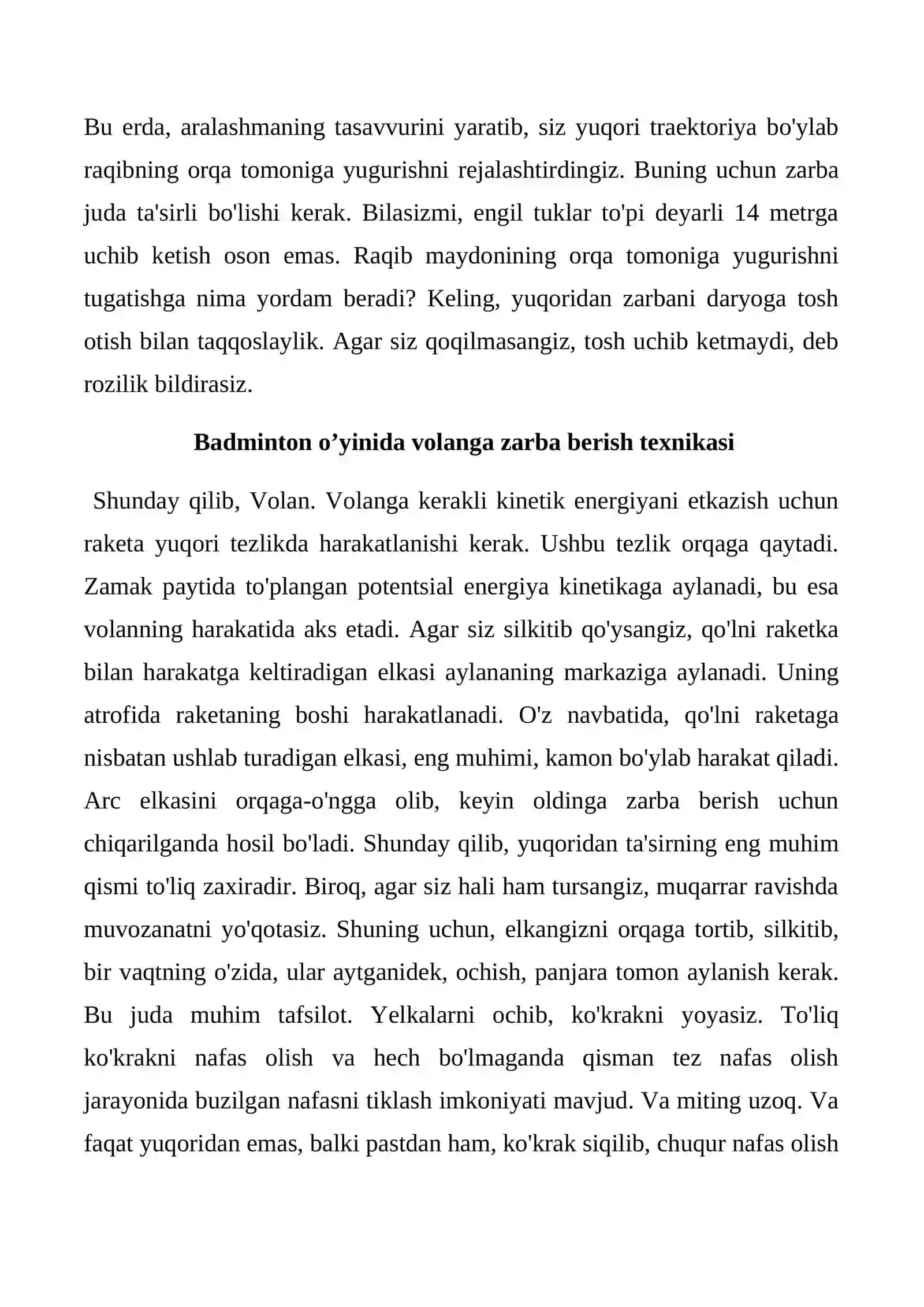 Badminton o’yini 3