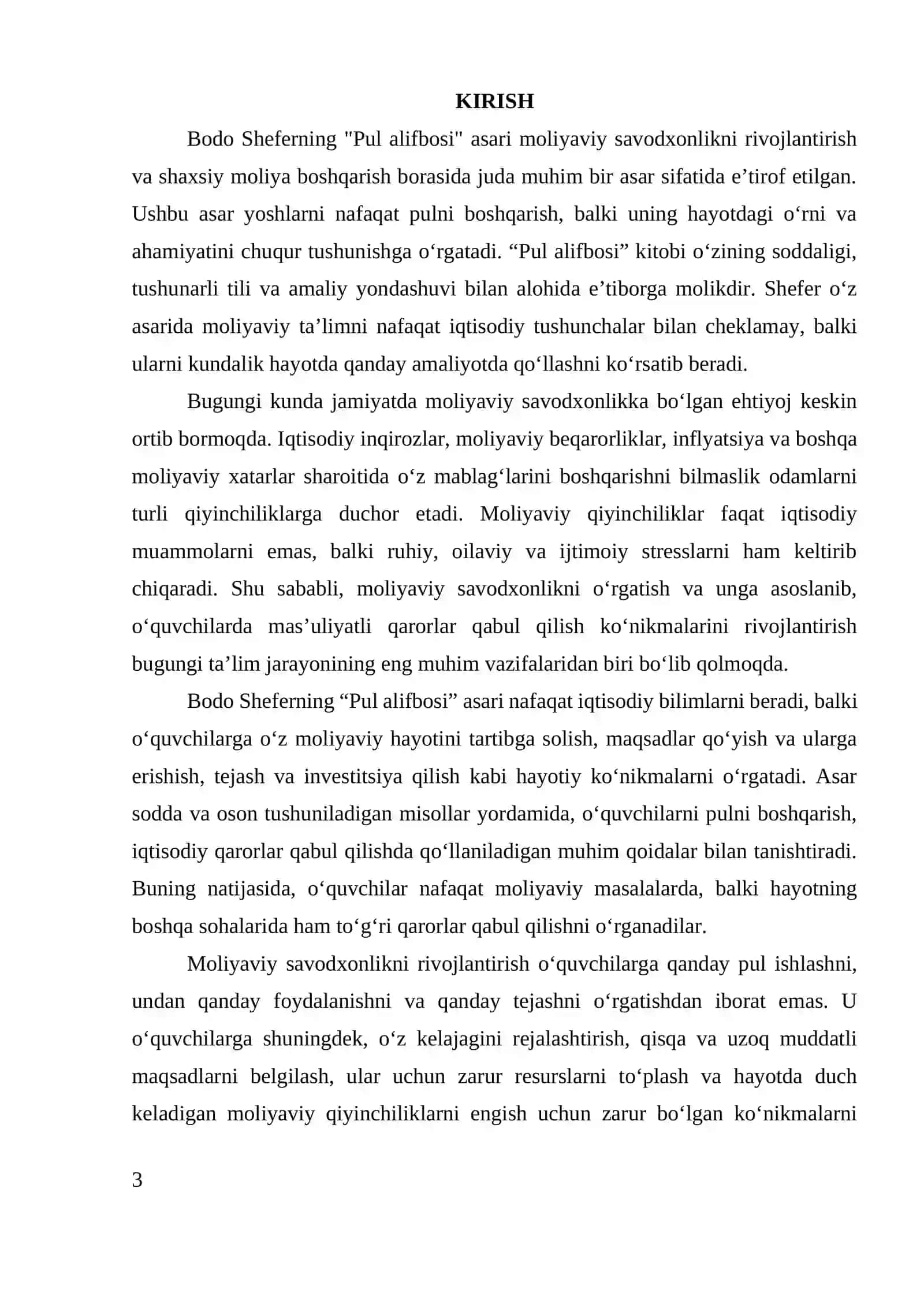 BODO SHEFERNING PUL ALIFBOSI ASARI 3