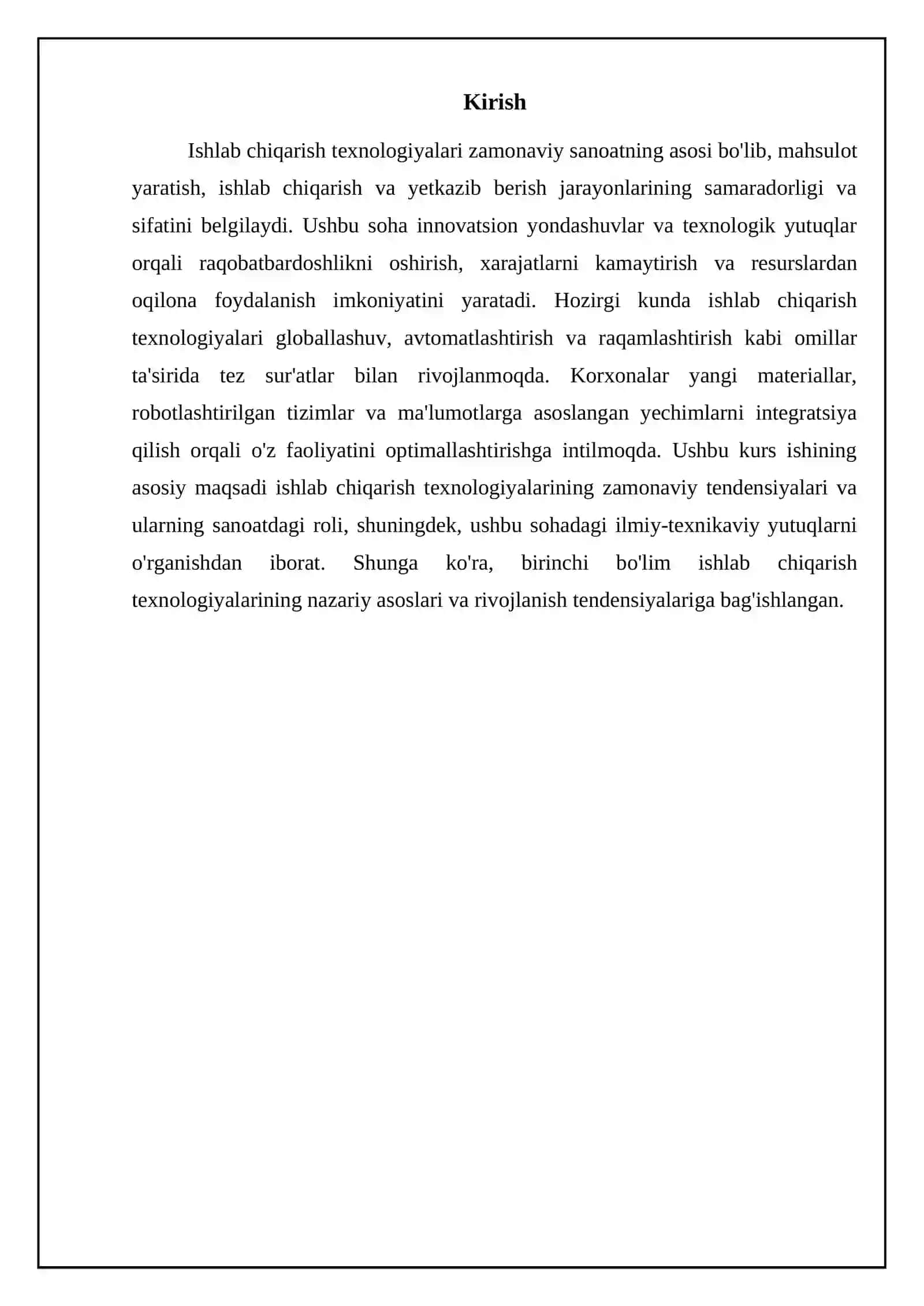 Ishlab chiqarish texnologiyasi 3