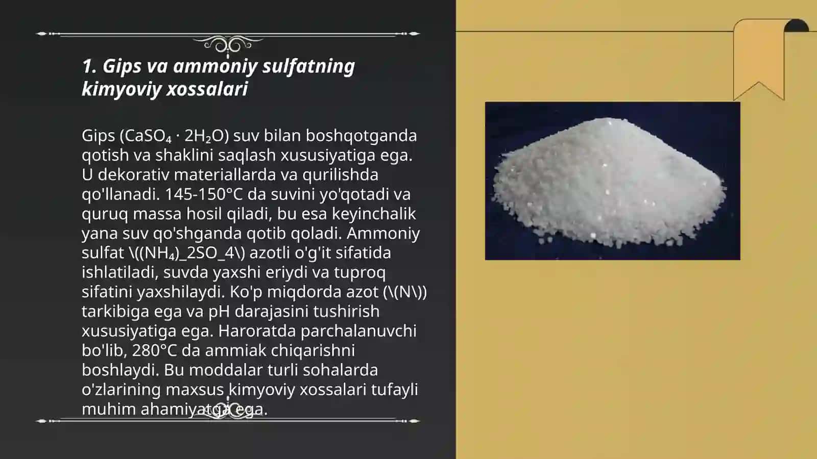 Gipsdan ammoniy sulfat olish 3