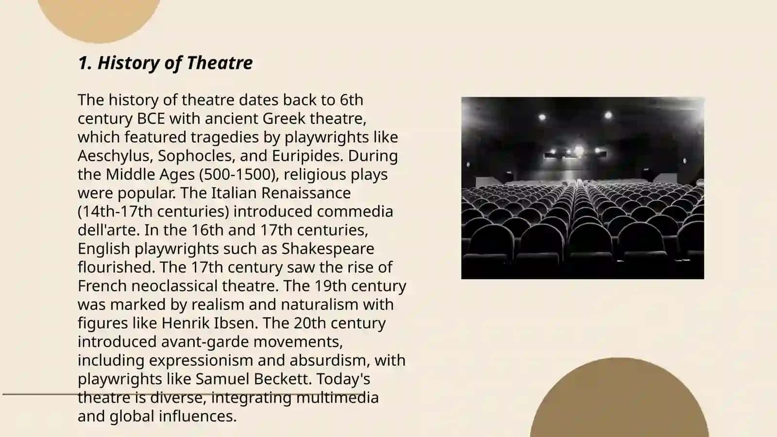 Theatre and Cinema 3