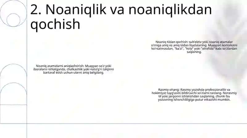 Rasmiy Uslubda So'Z Tanlash 3