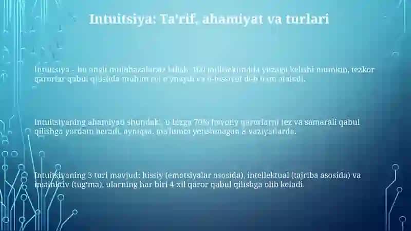 Sezgi turlari va uning qoninuyatlari 3