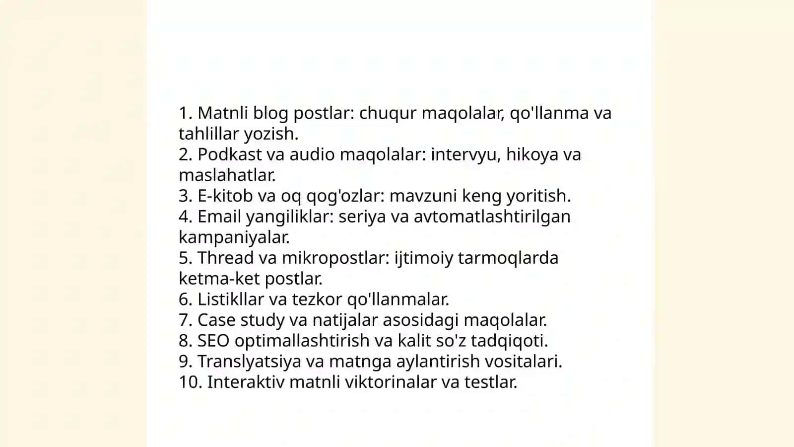 Rasmsiz kontent yaratish usullari 3