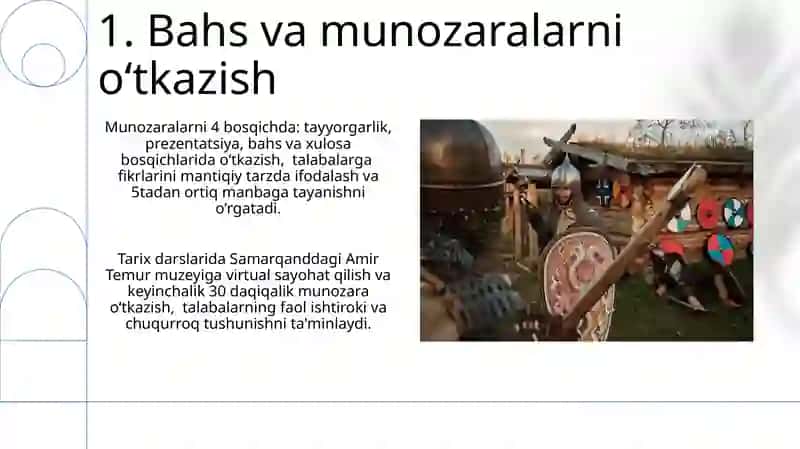 Tarix darslari samaradorligini oshirish usullari 3