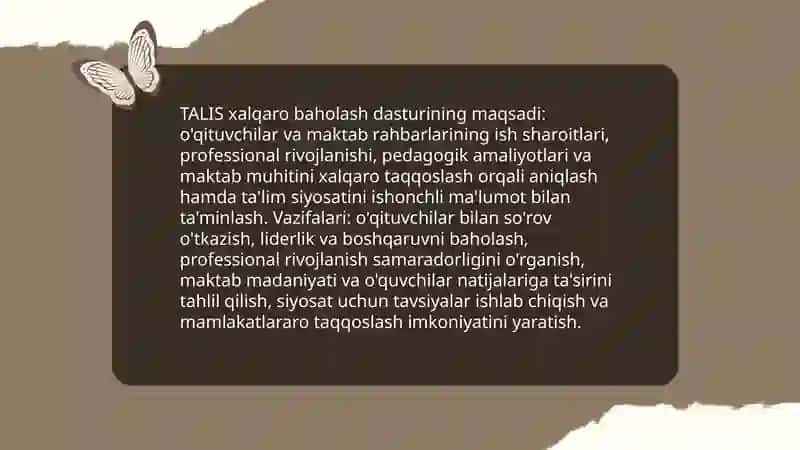 Talis xalqaro baholash dasturi 3