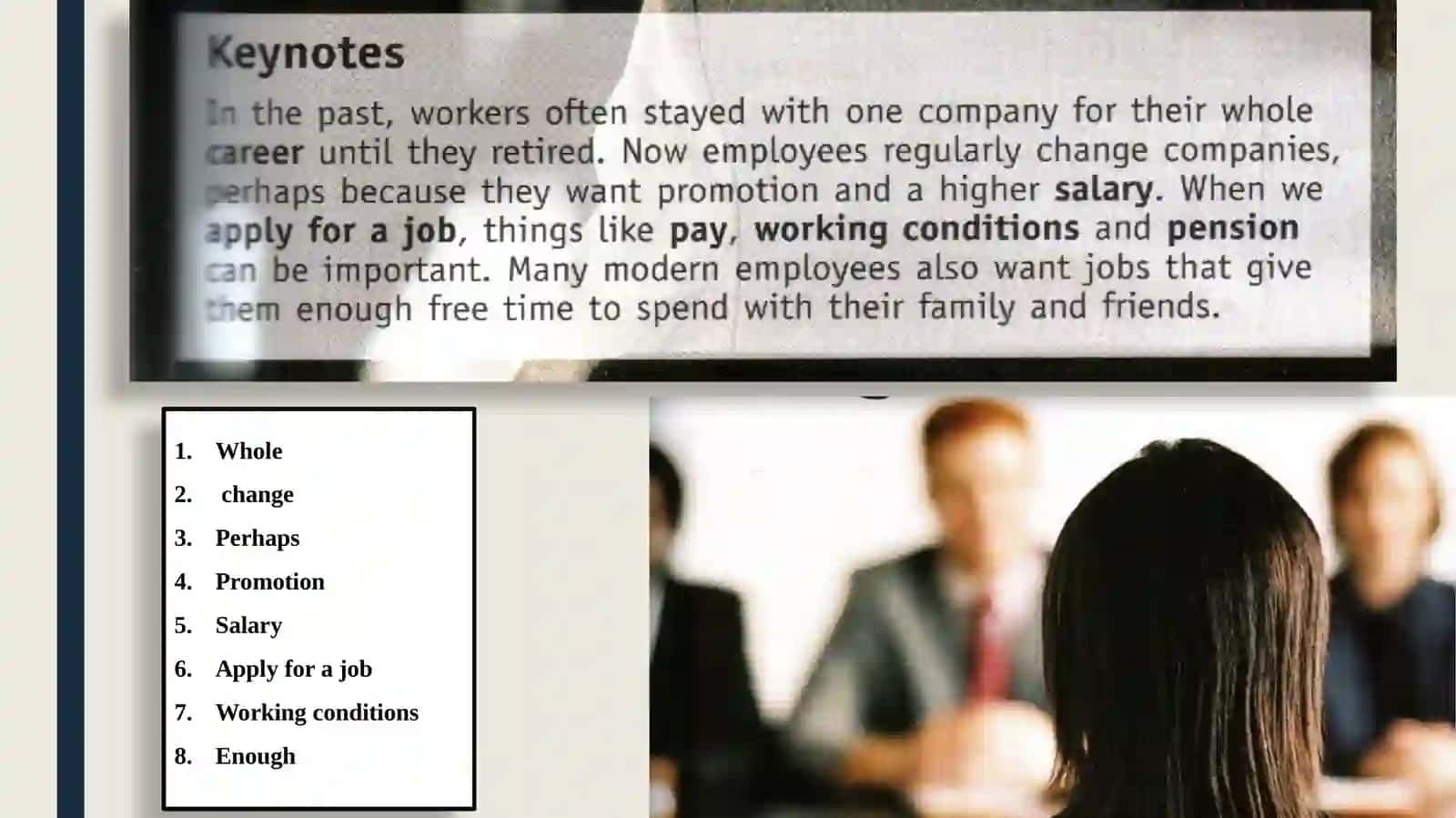 Careers. Employment changes 3