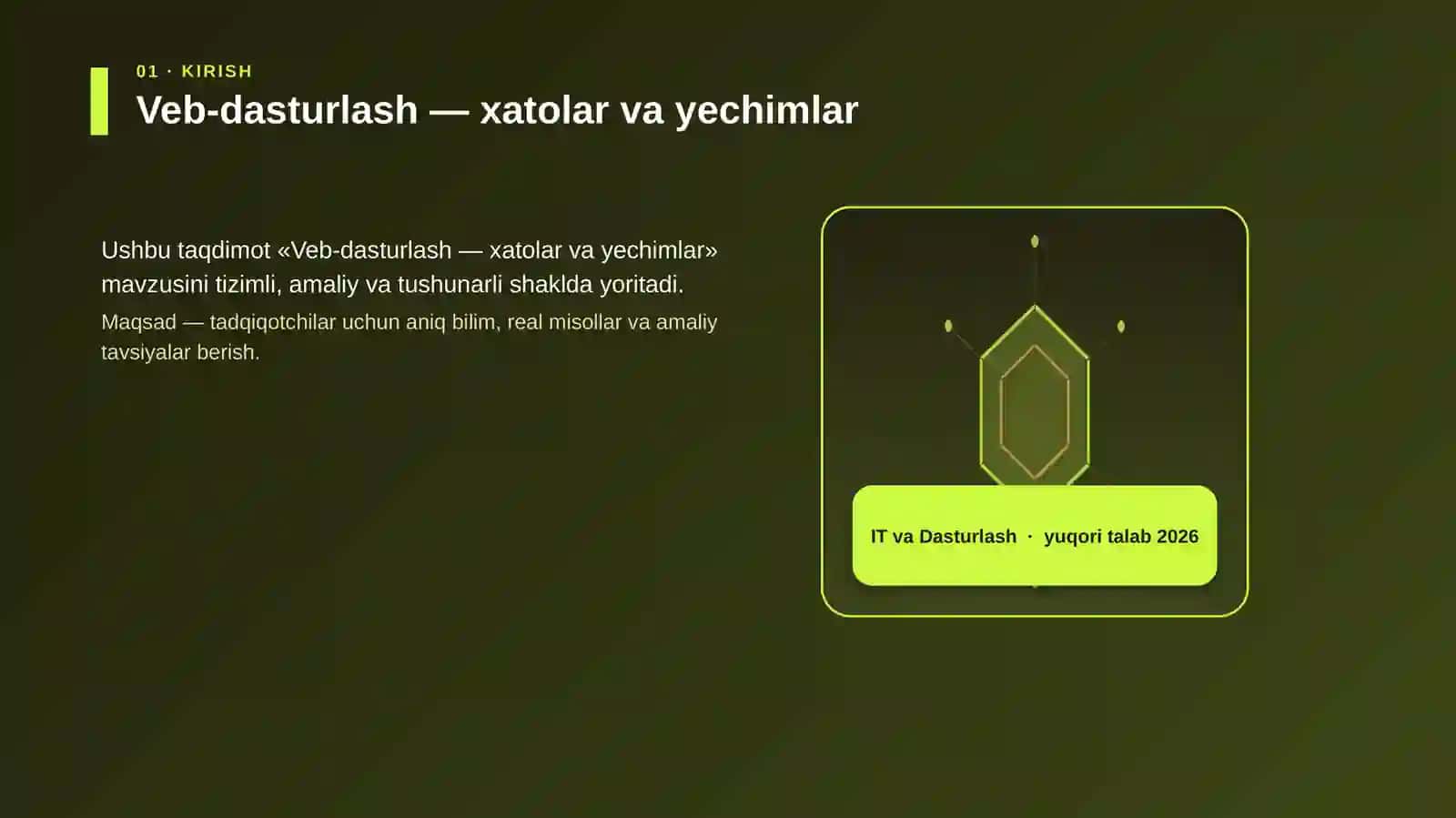 Veb-dasturlash — xatolar va yechimlar 3