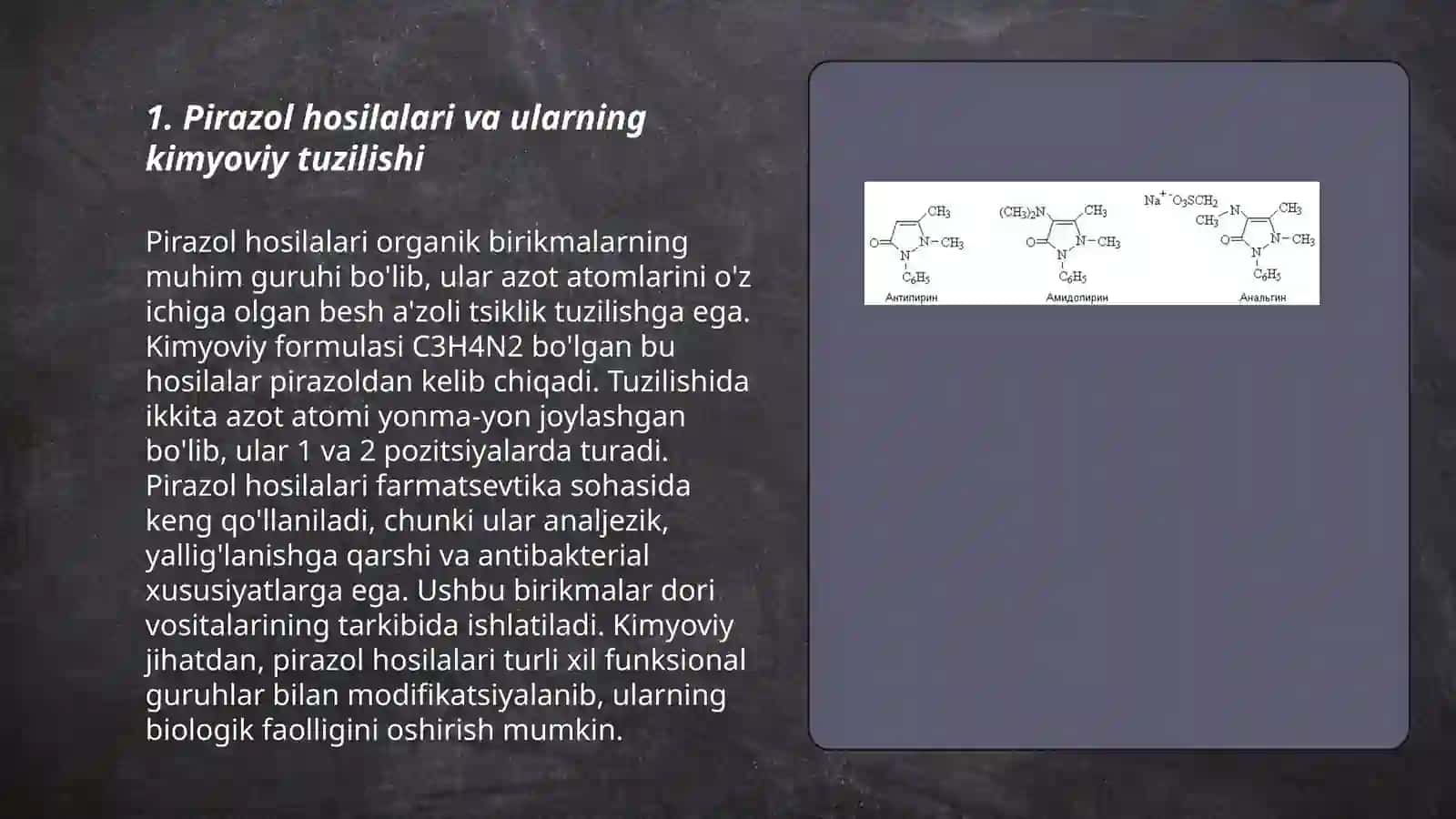 Pirazol hosilalari 3
