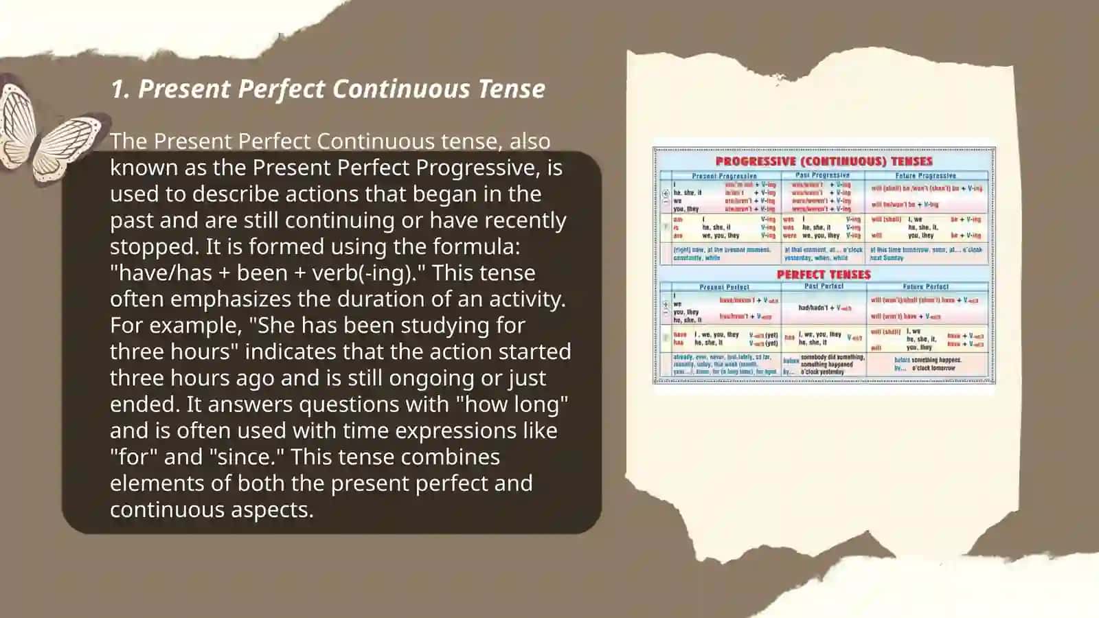 Perfect Continuous Tenses 3