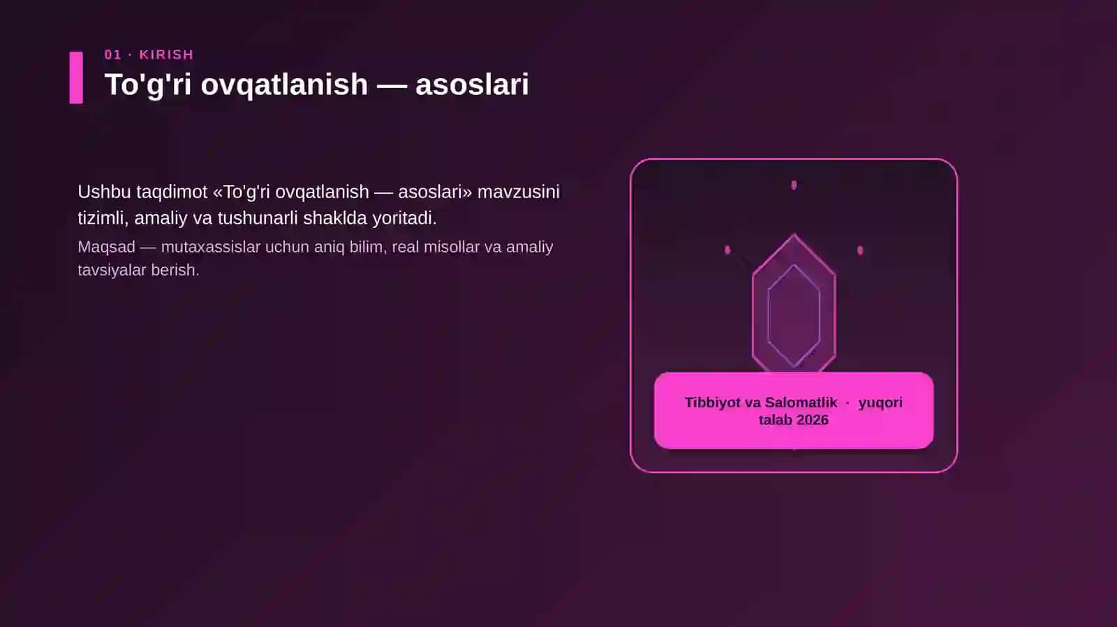 To'g'ri ovqatlanish — asoslari 3