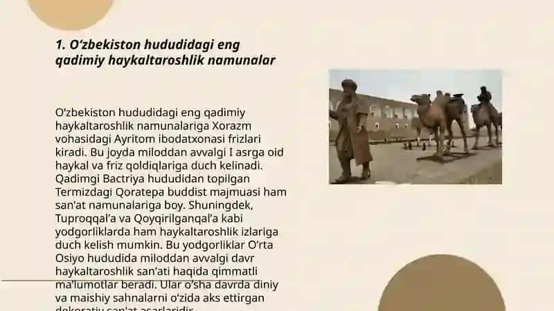 Oʻzbekiston antik dunyo haykaltaroshligi 3
