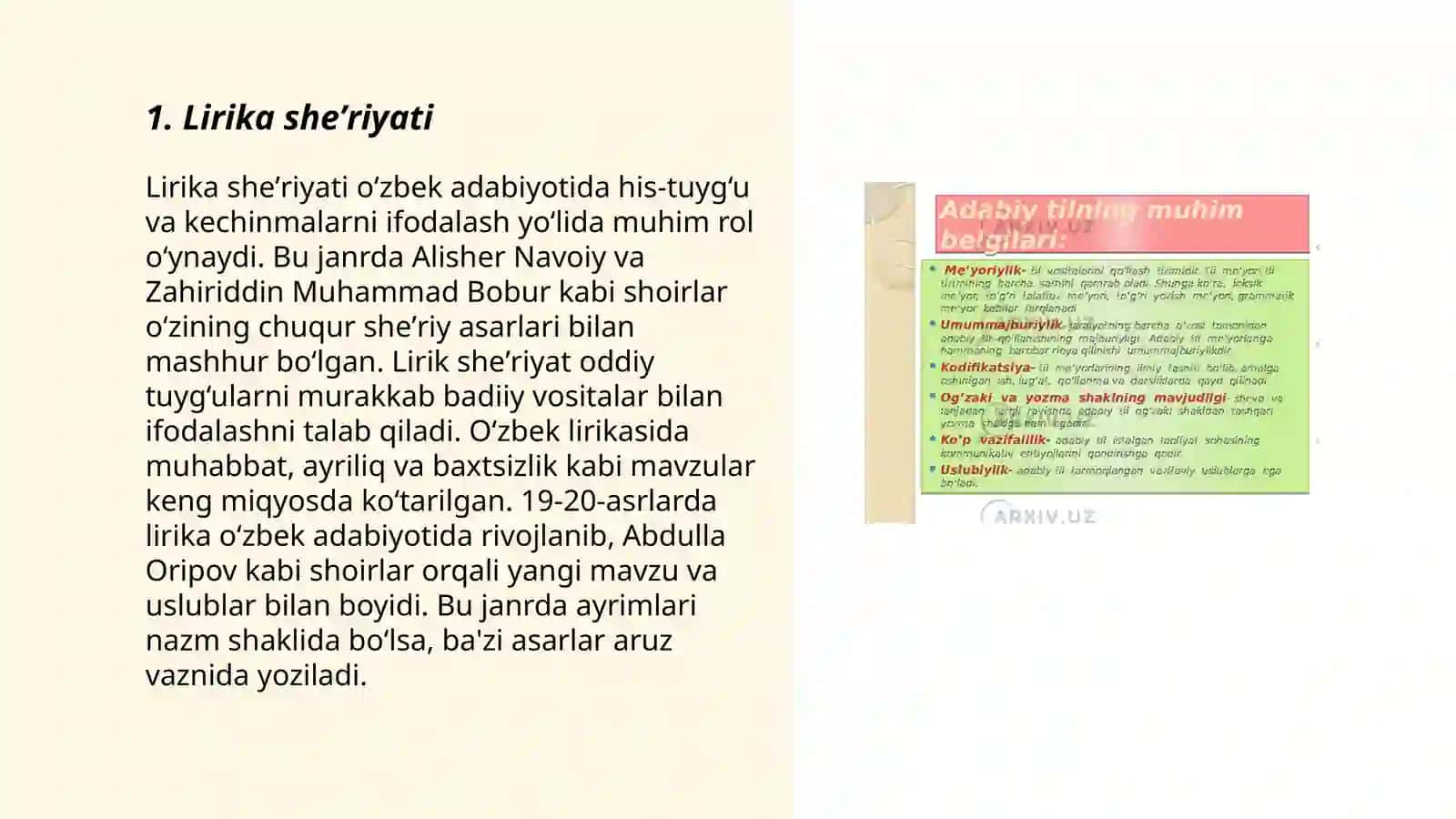 Hozirgi sheʼriyat janrlari 3
