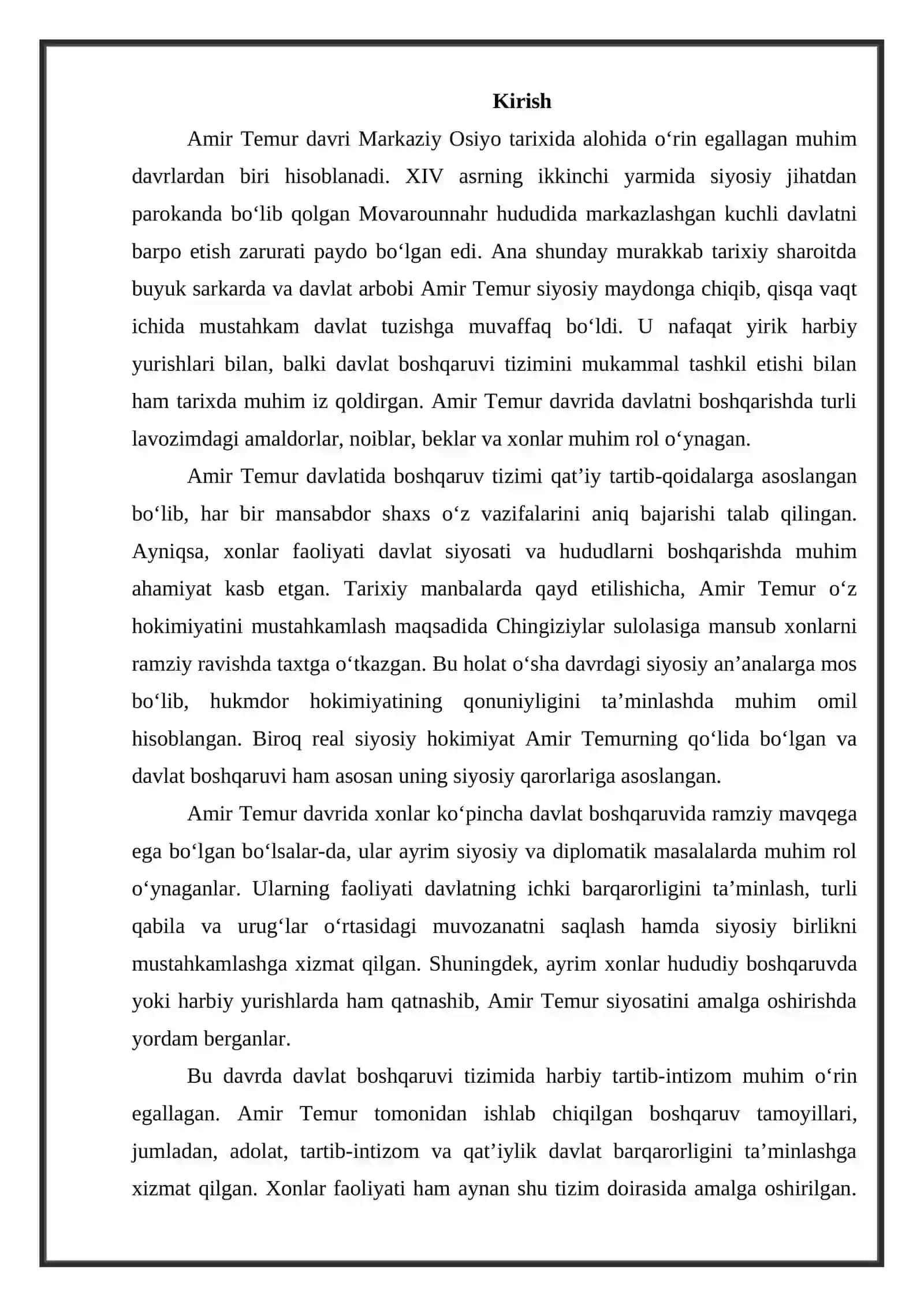 Amir Temur davrida xonlar faoliyati 3