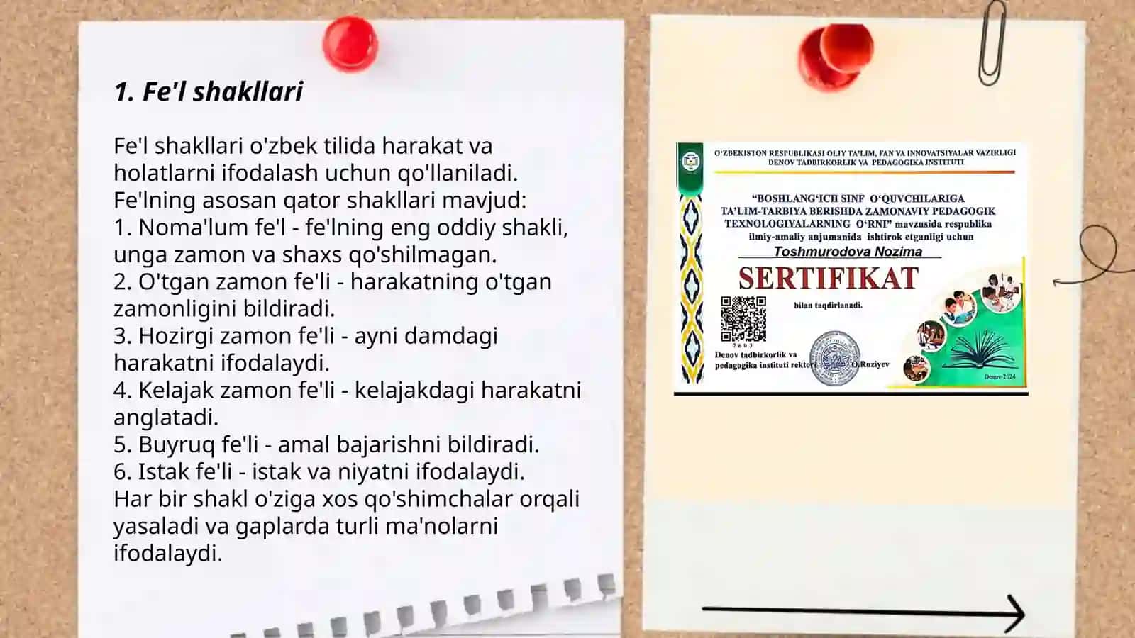 Fe'l shakllari 3