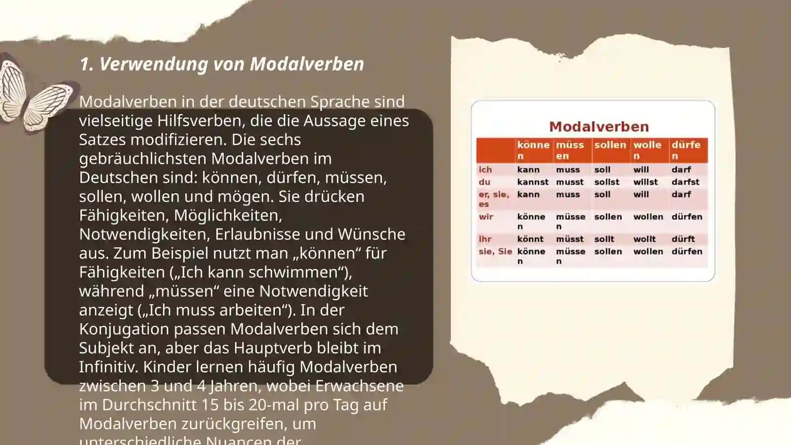 Modalverben: Gebrauch 3