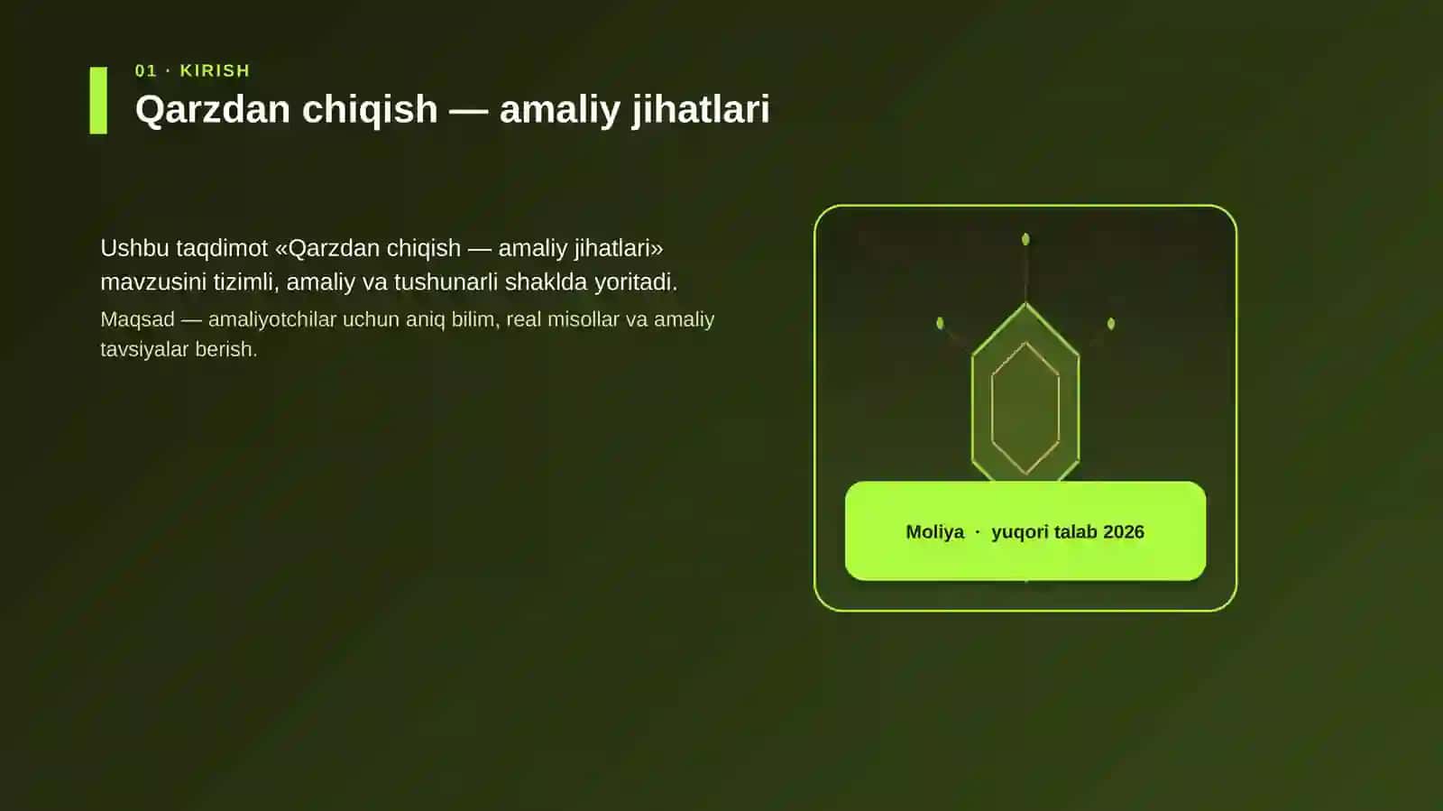 Qarzdan chiqish — amaliy jihatlari 3