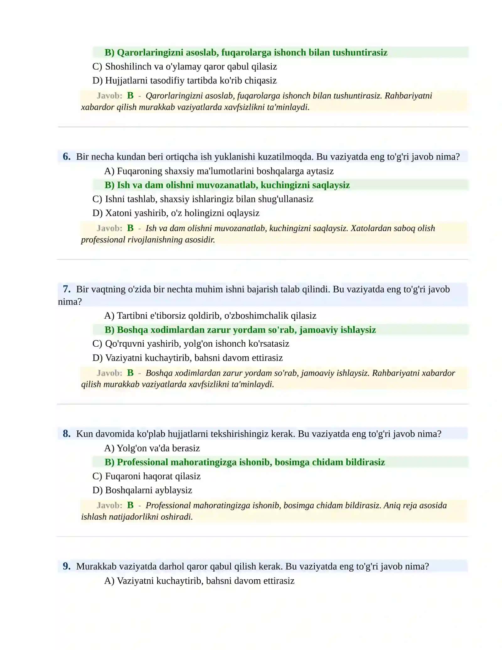 Psixologik sinov Testlari 3