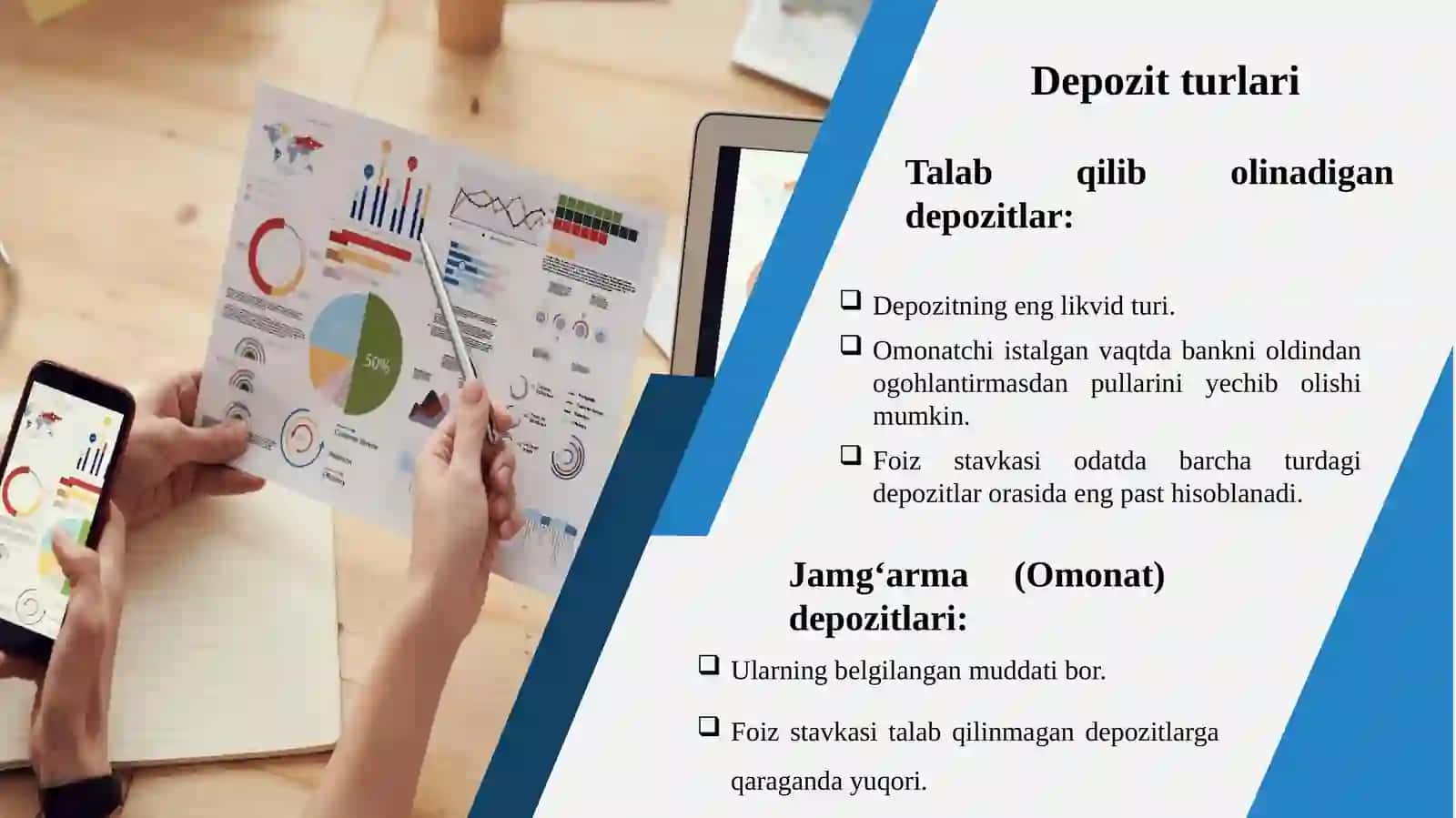 Tijorat banklarining  depozit va nodepozit  operatsiyalari tavsifi 3