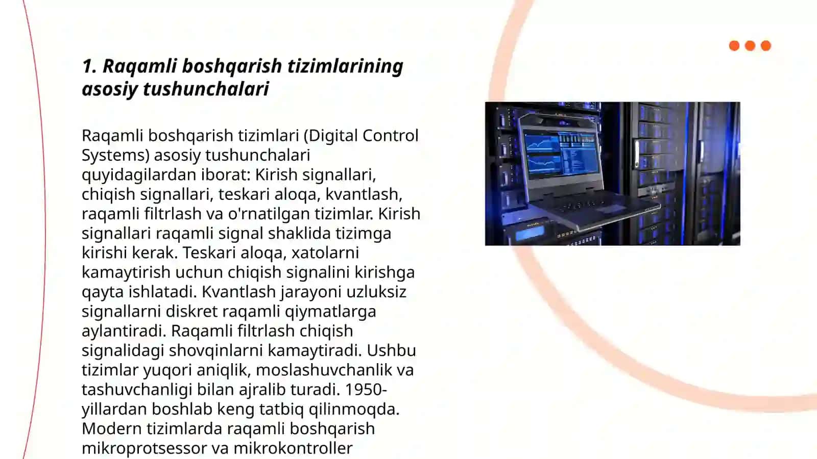 Raqamli boshqarish tizimlari 3