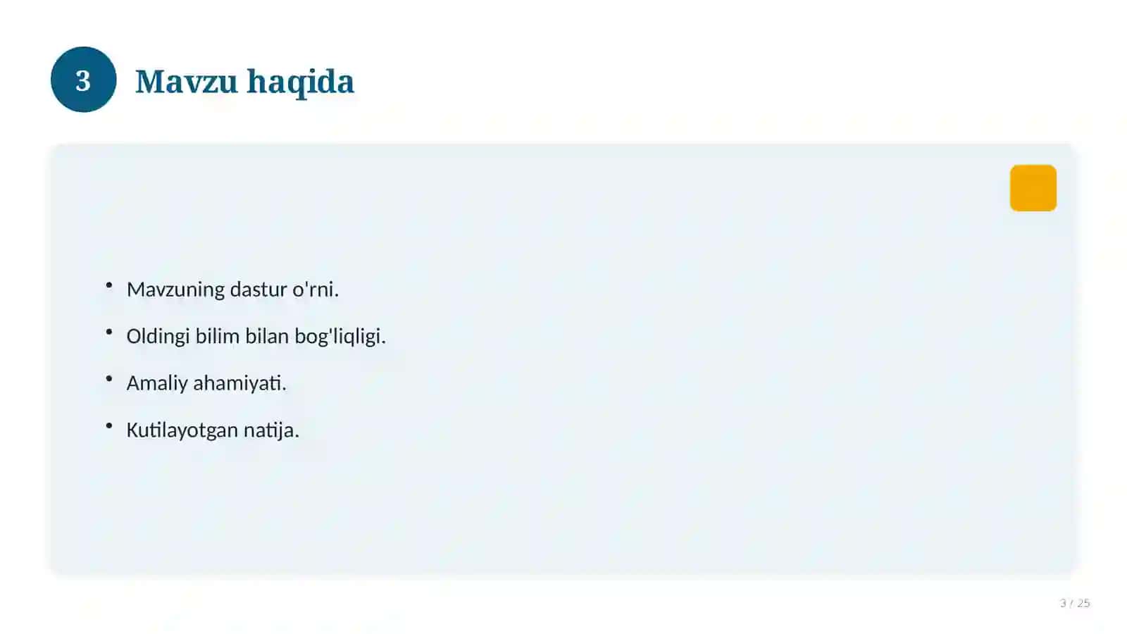 Tarbiya fanidan 5-sinf: didaktik tarqatma materiallar 3