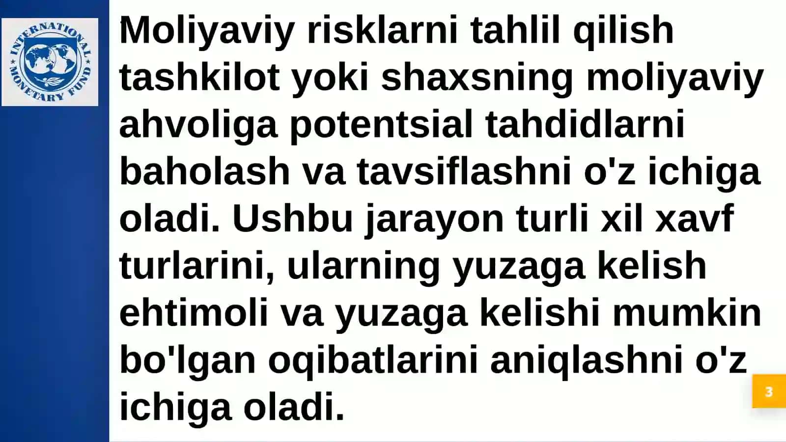 Moliyaviy risklar tahlili 3