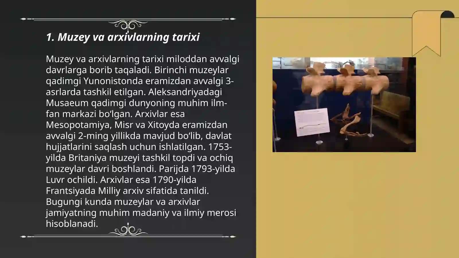Muzey va arxivlarning tarixi 3