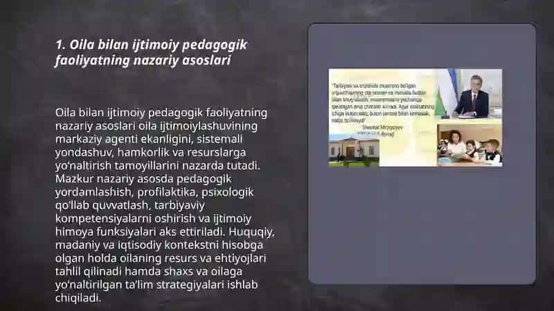 Oila bn ijtimoiy pedagogik faoliyat olib borish 3