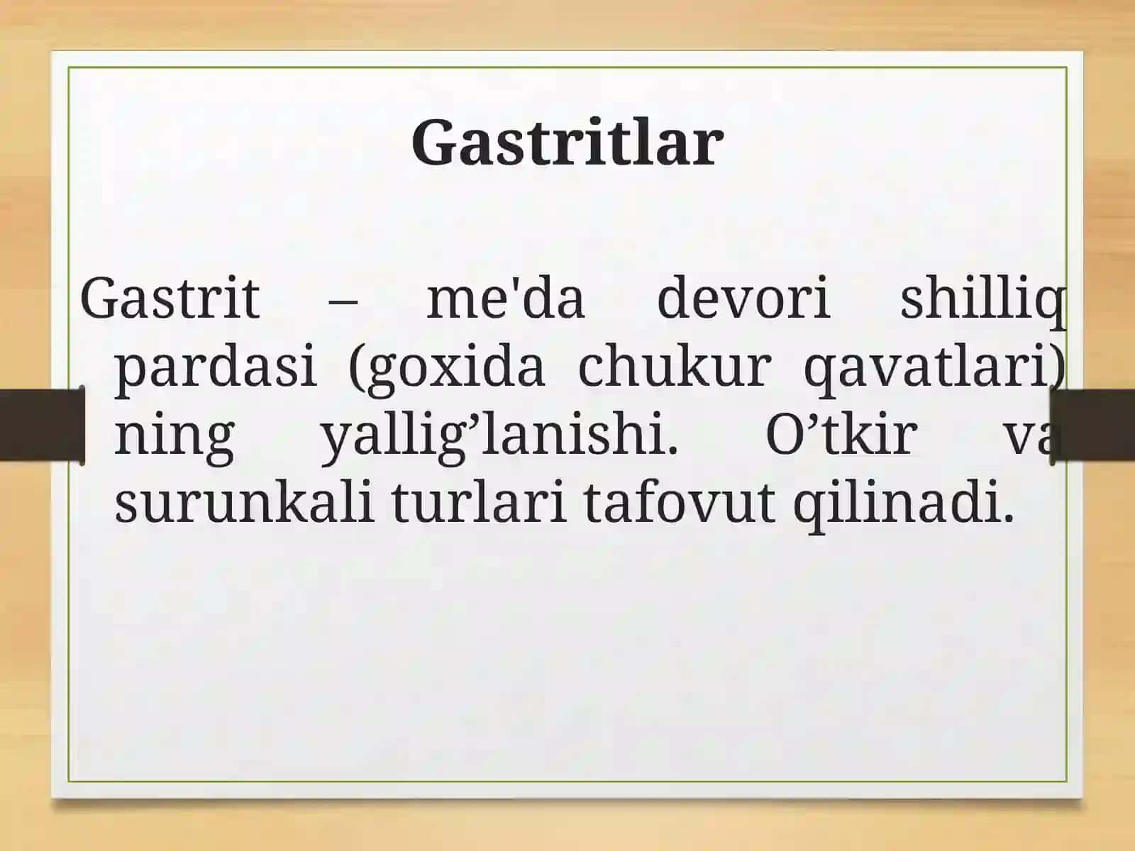 O’tkir va surunkalik gastrit 3