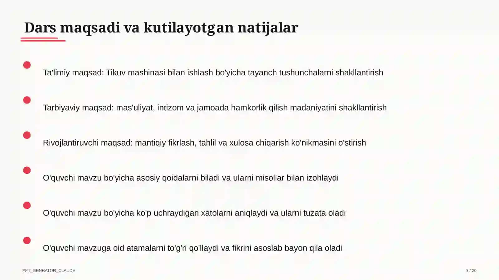 Tikuv mashinasi bilan ishlash (6-sinf) 3