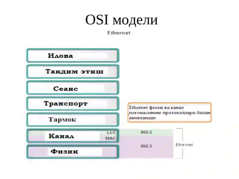 Ethernetтармоқ тузилмаси 3
