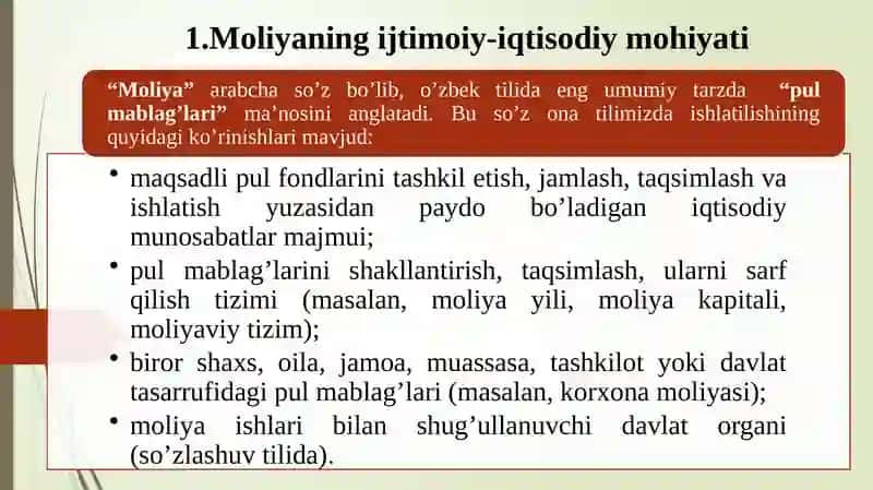 Moliyaning mohiyati va funksiyalari 3