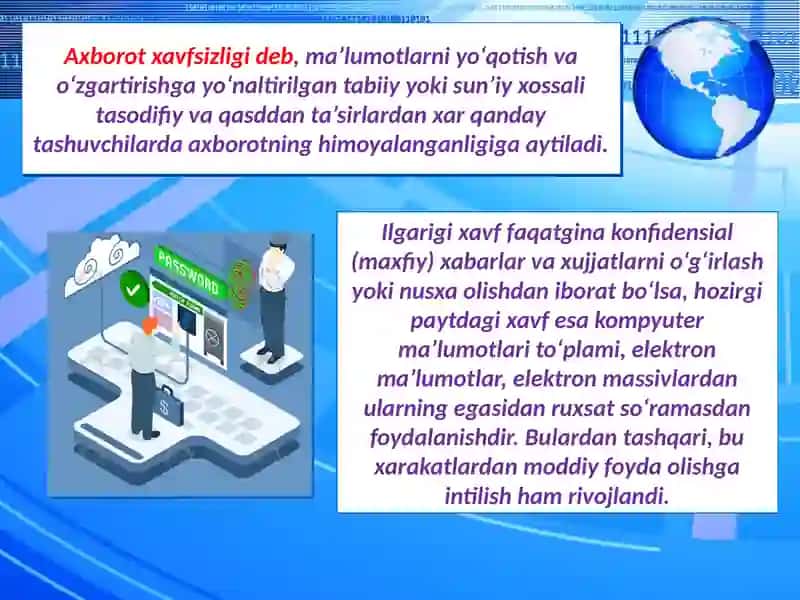 Axborot xavfsizligini taminlash 3