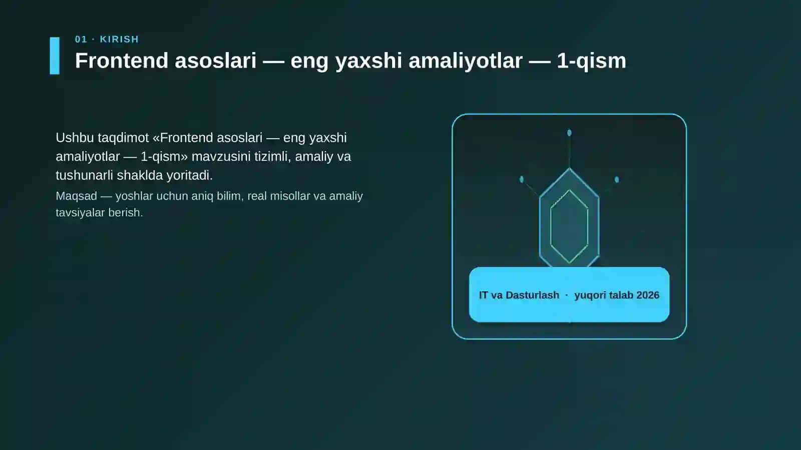 Frontend asoslari — eng yaxshi amaliyotlar — 1-qism 3