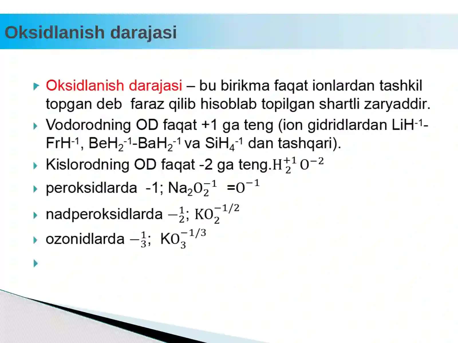 Oksidlanish-qaytarilish reaksiyalari 3