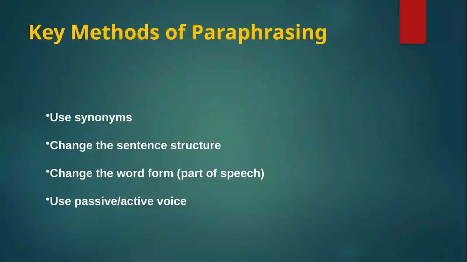 Paraphrasing in English 3
