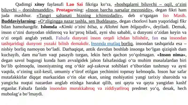 FALSAFIY ANTROPOLOGIYA (INSON FALSAFASI) 3