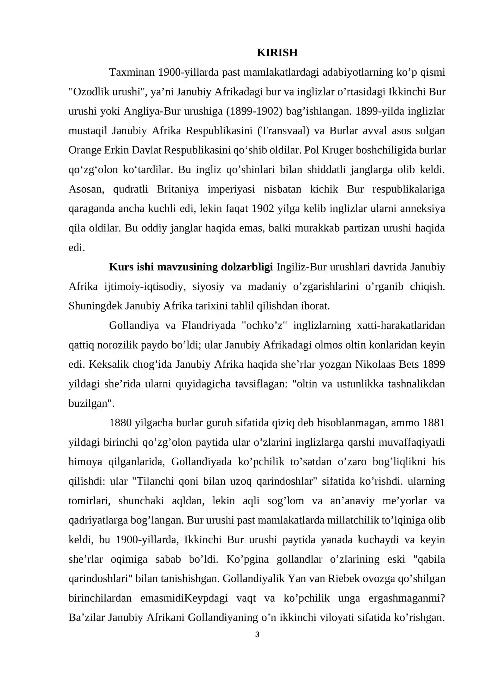 JANUBIY AFRIKA INGILIZ-BUR URUSHLARI DAVRIDA 3