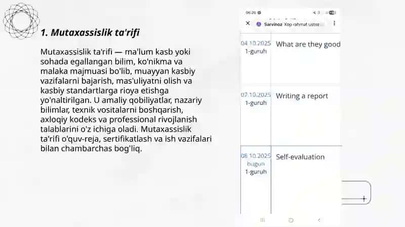 Mutaxassislik ta'rifi 3