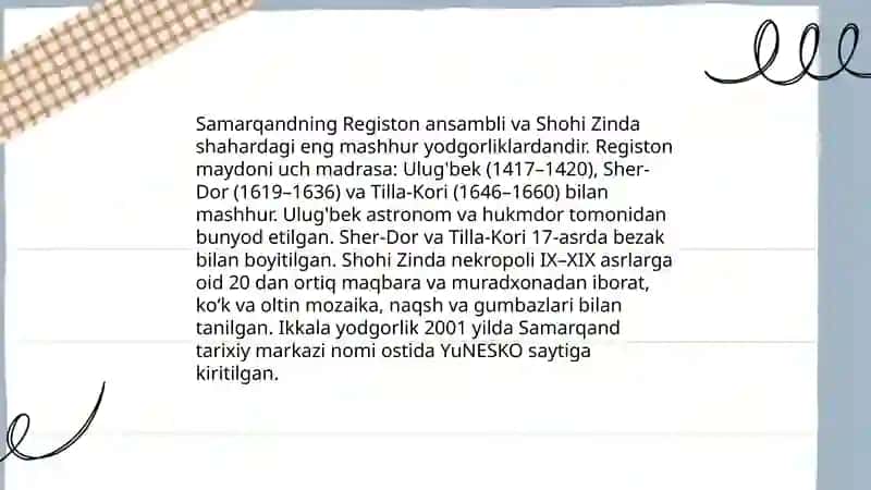 Sightseeing of Uzbekistan 3
