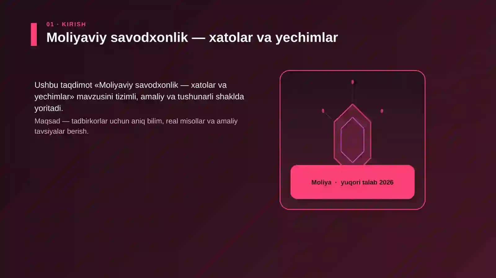 Moliyaviy savodxonlik — xatolar va yechimlar 3