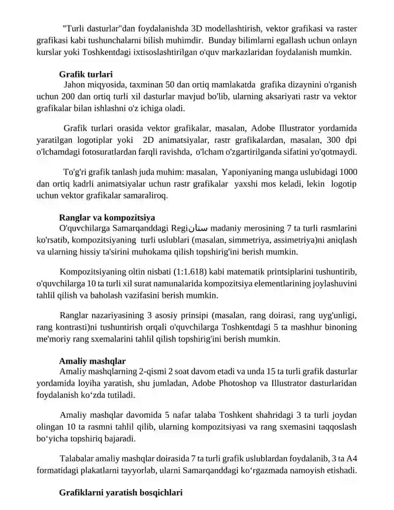 Grafika mavzusida dars ishlanmasi 3